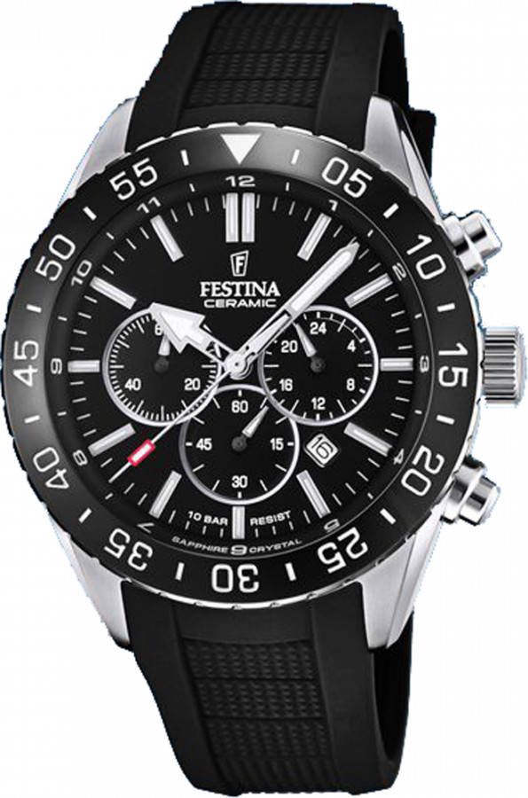 Festina Orologio Uomo Cronografo Collezione Ceramic , Zwart, Heren