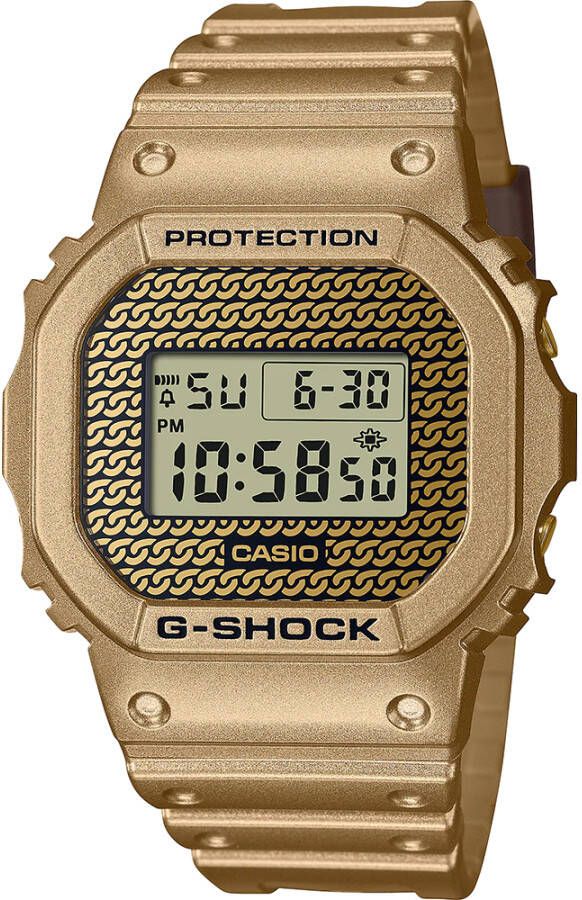 G-SHOCK G Shock Classic Style DWE 5600HG 1ER Hip Hop Gold Chain horloge