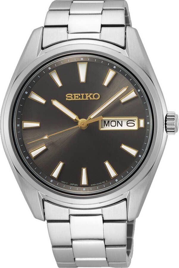 Seiko horloge SUR343P1 zilverkleurig/zwart