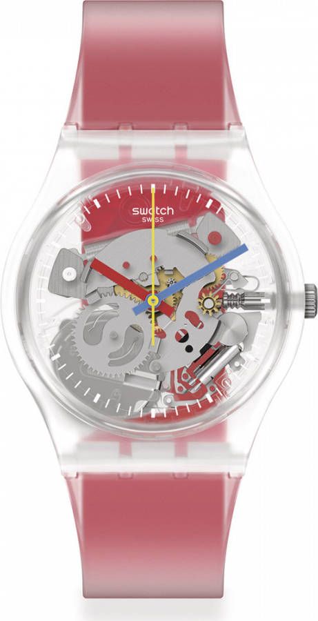 Swatch The Originals GE292 Clearly Red Striped horloge
