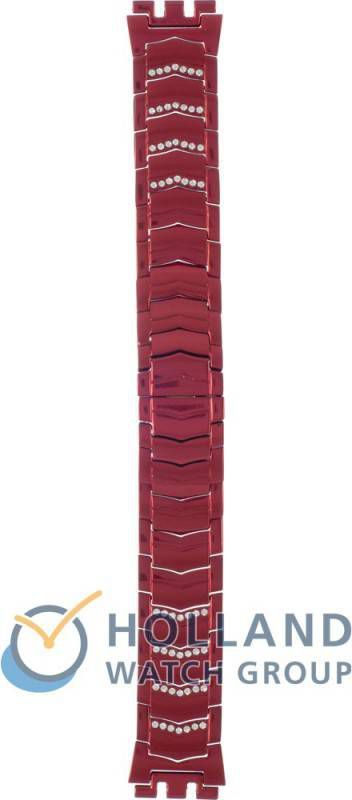Swatch Skin Strap ASFK349AG SFK349AG Cristal Row Red Horlogeband