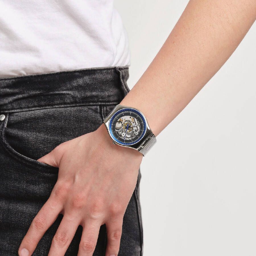 Swatch New Skin Irony SS07S116GG Ringing in Blue horloge