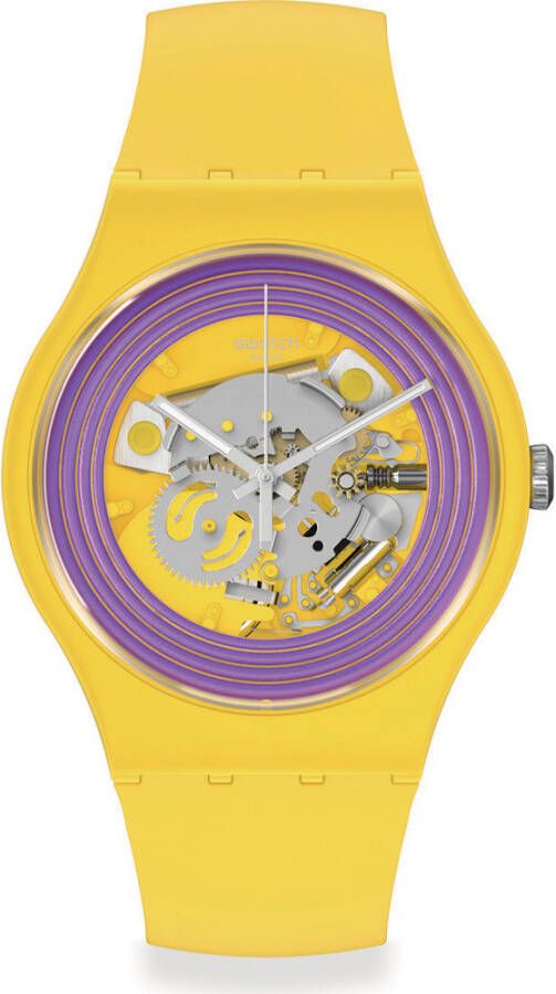 Swatch The Originals Bio reloaded SO29J100 Purple Rings Yellow horloge