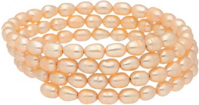 AMY VERMONT Armband met cultivé zoetwaterparels Geelgoudkleur