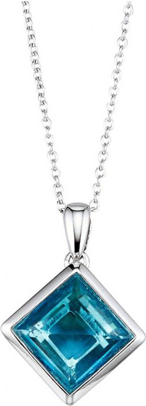 AMY VERMONT Hanger met ketting met kristal Zilverkleur