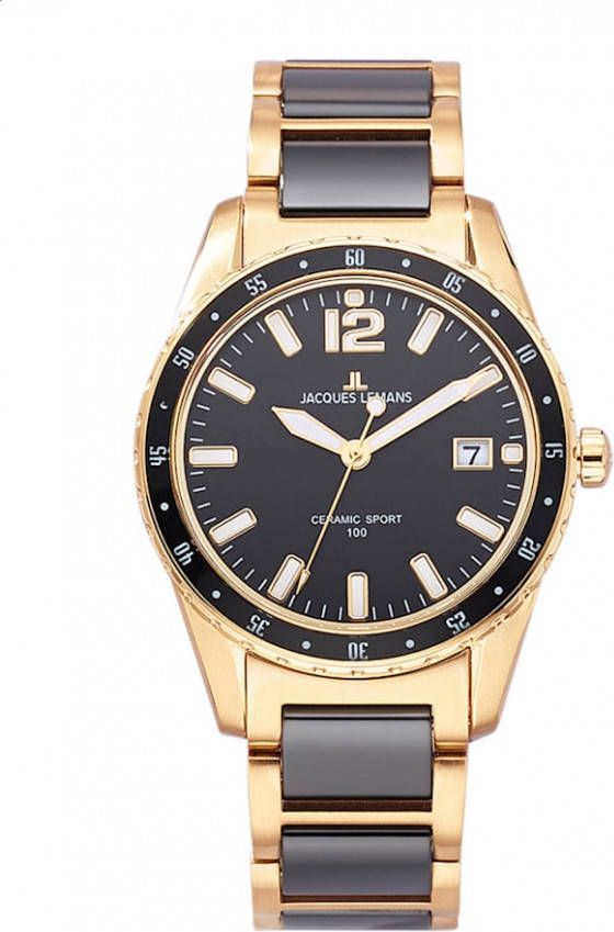 Jacques Lemans Herenhorloge Geelgoudkleur/Zwart