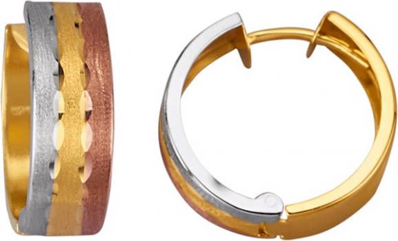 KLiNGEL Klapcreolen van 9 kt. Multicolor