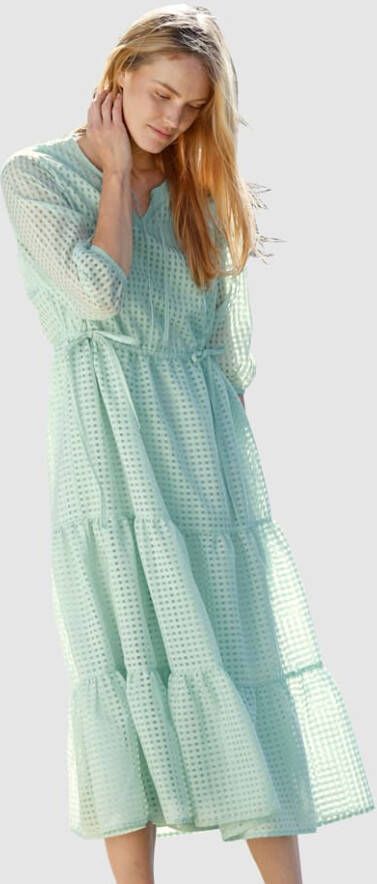 laura kent Jurk met ruitpatroon Mint