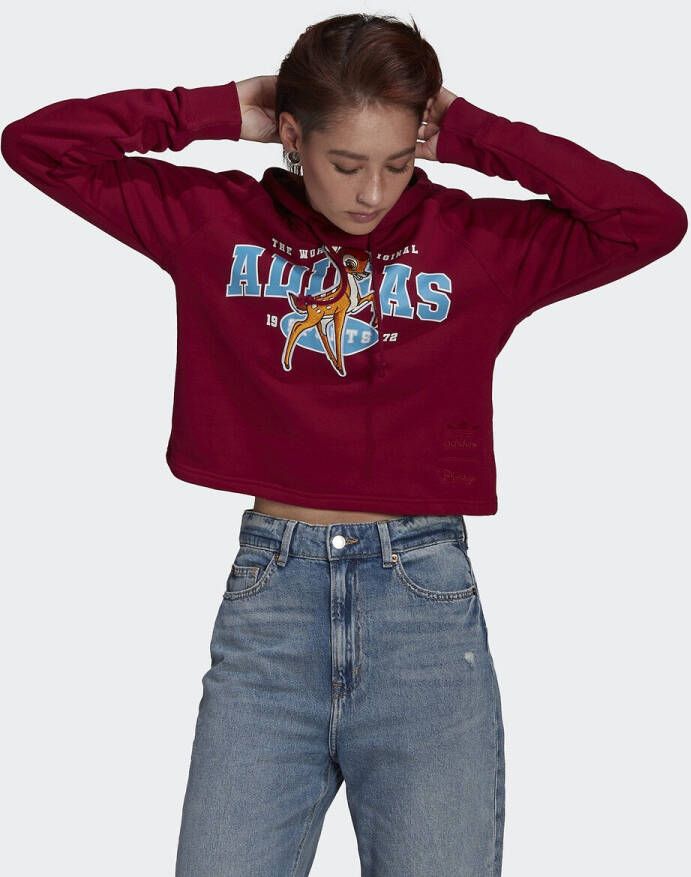 Adidas Originals Bambi Over The Head Hoody Dames Hoodies Red 100% Katoen