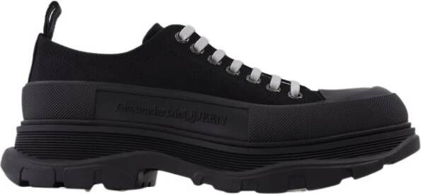alexander mcqueen Tread Slick Sneaker in zwart leer , Zwart, Heren