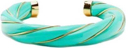 Aurélie Bidermann Diana Bracelet in Blue Bakelite , Blauw, Dames