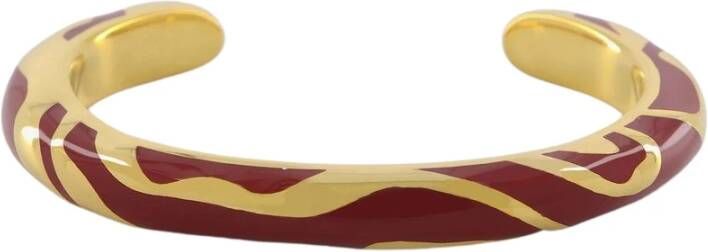 Aurélie Bidermann Liwa armband in rode hars/vergulde goud , Rood, Dames