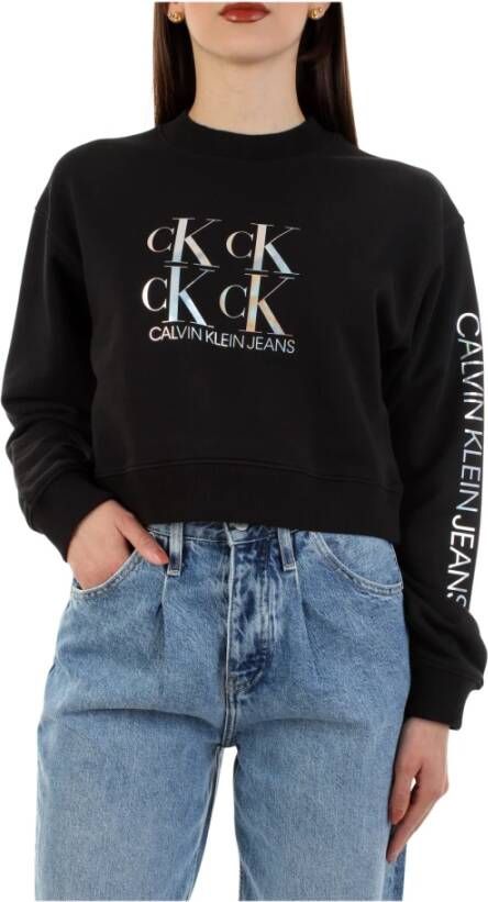 Calvin klein Jeans Hoodies & Sweatvesten Zwart Dames