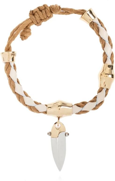 Chloé Indra geweven armband , Wit, Dames