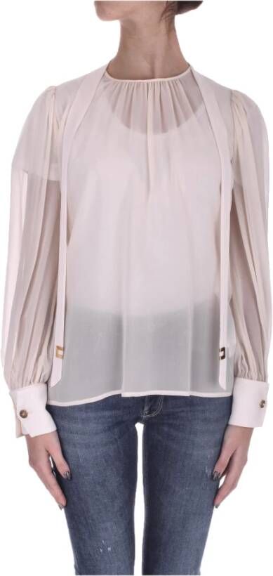 Elisabetta Franchi Longsleeve shirts Beige Dames
