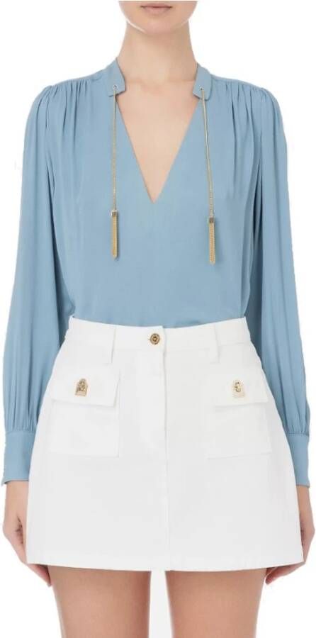 Elisabetta Franchi Longsleeve shirts Blauw Dames