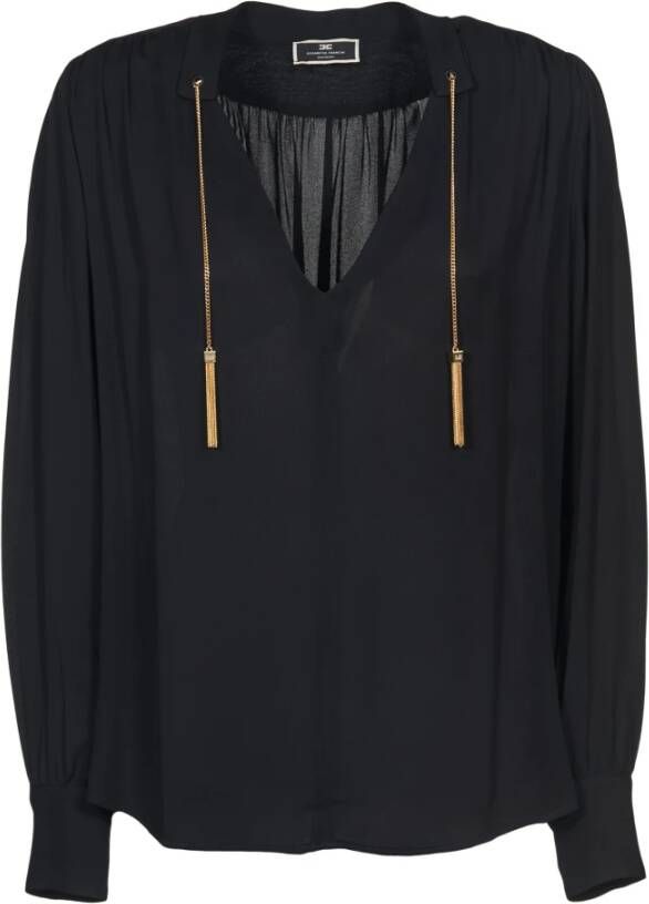 Elisabetta Franchi Longsleeve shirts Zwart Dames