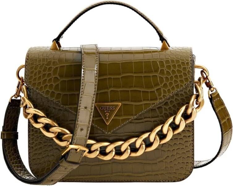 Guess Groene Schoudertas Retour Top Handle Flap