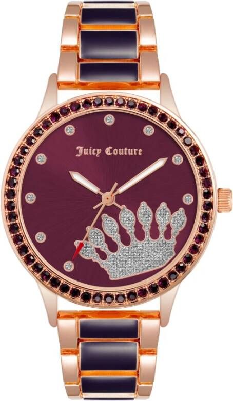 Juicy Couture Roségouden vrouwen horloges , Rood, Dames