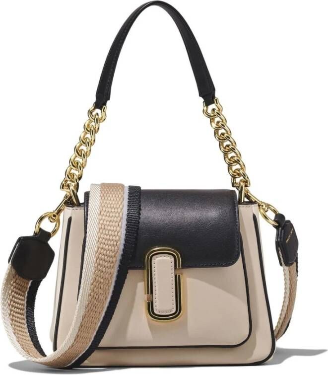 Marc Jacobs De kleurblok mini ketting tas , Beige, Dames