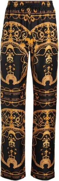 Marine Serre Ornamt sieraden luxueuze pyjama broeken ornamt sieraden , Zwart, Dames