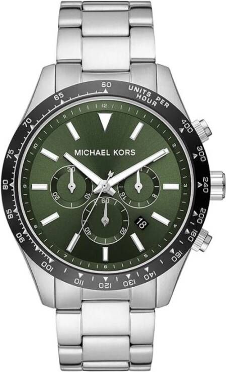 Michael Kors Layton Chronograph Quartz Green Dial Mens Watch , Grijs, Heren