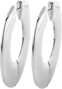 aeyde Ada grote oorbellen in zilveren messing , Grijs, Dames