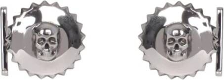 alexander mcqueen Stud Skull Cufflinks , Grijs, Heren