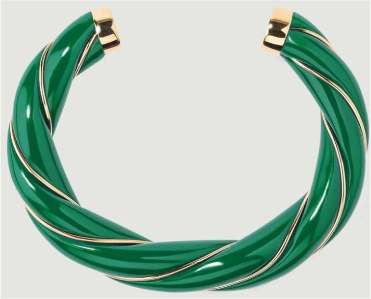 Aurélie Bidermann Diana resin and gold plated twisted bangle bracelet