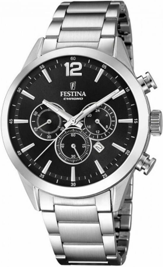 Festina Orologio Uomo Cronografo Collezione Timeless , Grijs, Heren