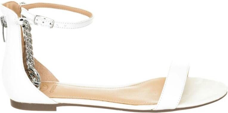 Guess Platte sandalen , Wit, Dames