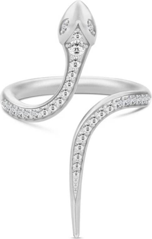 Julie Sandlau Boa open ring , Grijs, Dames