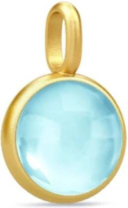 Julie Sandlau Primini Pendant Gold , Blauw, Dames