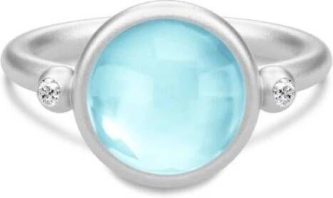 Julie Sandlau Prime Ring Rhodium , Blauw, Dames