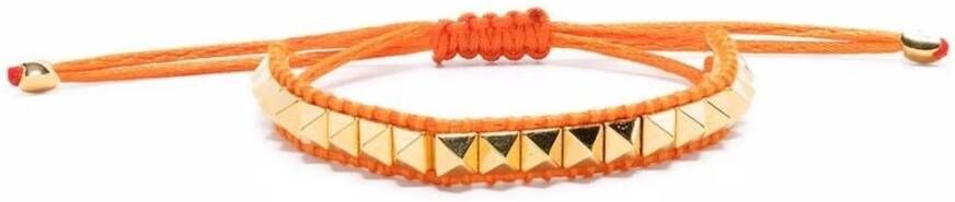 Valentino Color Signs Rockstud Bracelet , Oranje, Dames