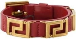 Versace Leren armband , Rood, Dames