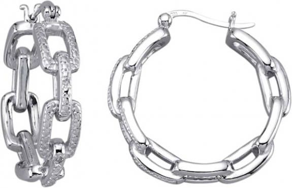 AMY VERMONT Creolen met diamanten Zilverkleur