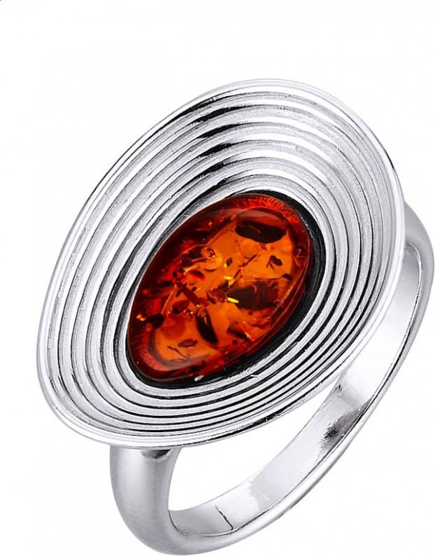 AMY VERMONT Damesring met barnsteen Bruin