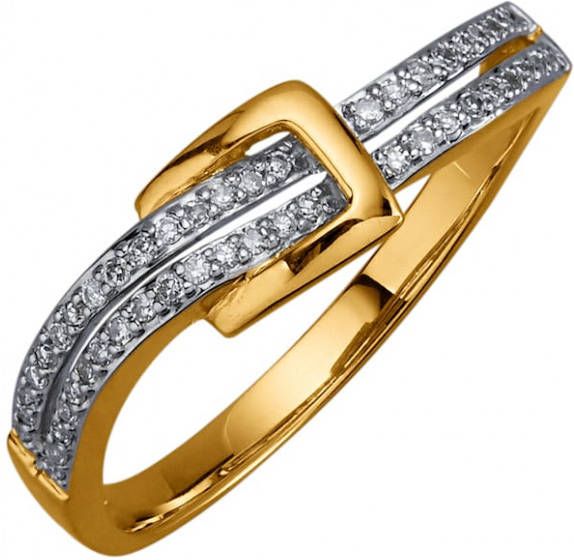 AMY VERMONT Damesring met diamanten Geelgoudkleur