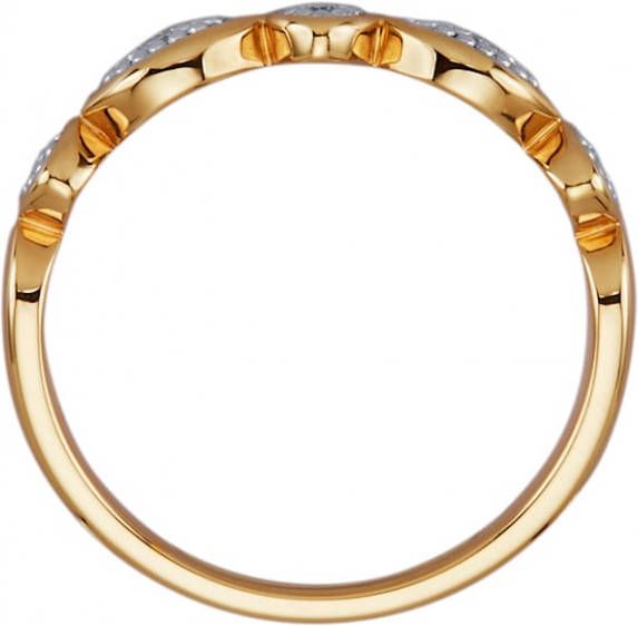 AMY VERMONT Damesring met diamanten Geelgoudkleur