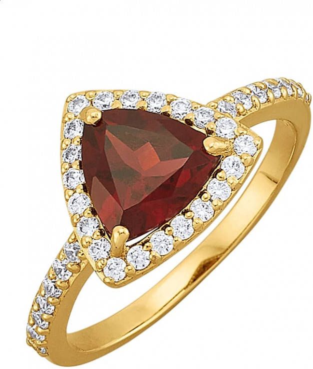 AMY VERMONT Damesring met synth. zirkonia's Goudkleur