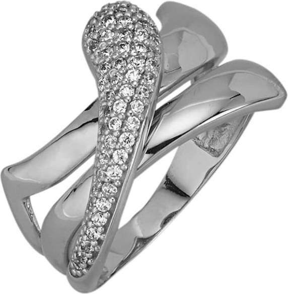 AMY VERMONT Damesring van echt zilver Zilverkleur