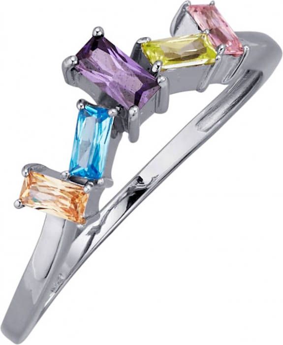 AMY VERMONT Damesring van echt zilver Zilverkleur