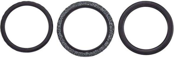 Jacques Lemans 3 delige set damesringen La Passion Zwart