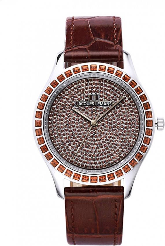 Jacques Lemans Dameshorloge Serie Rome Kollektion Classic 1 1841ZG Bruin