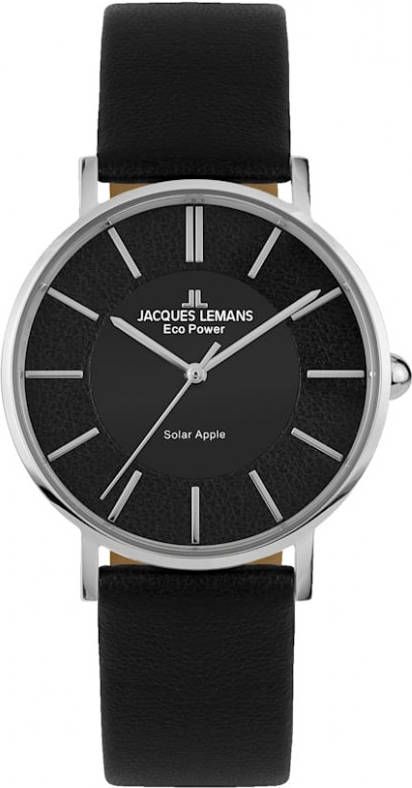 Jacques Lemans Solarhorloge Serie Eco Power, Kollektion Classic, 1 2113A Zwart