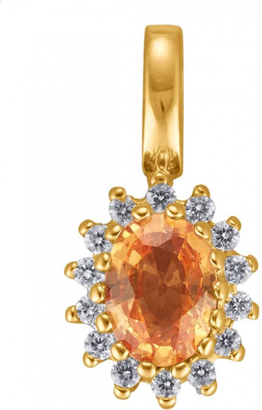 KLiNGEL Cliphanger met 1 mandarijngranaat Goudkleur