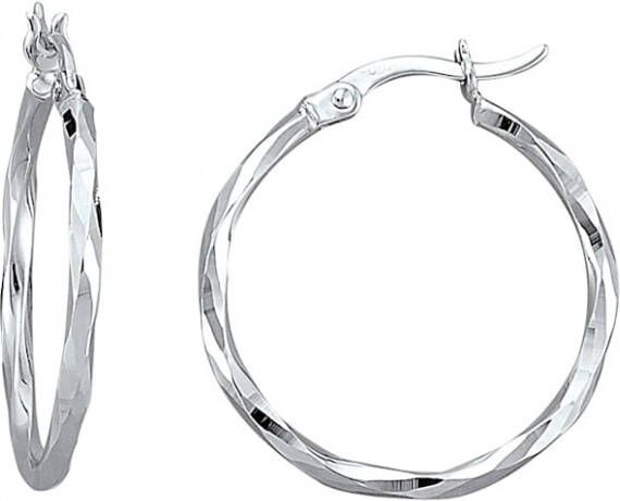 KLiNGEL Creolen 9 kt. gerodineerd Witgoudkleur