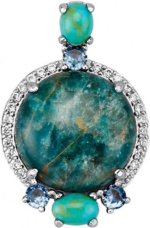 KLiNGEL Hanger met gekleurde steentjes Turquoise