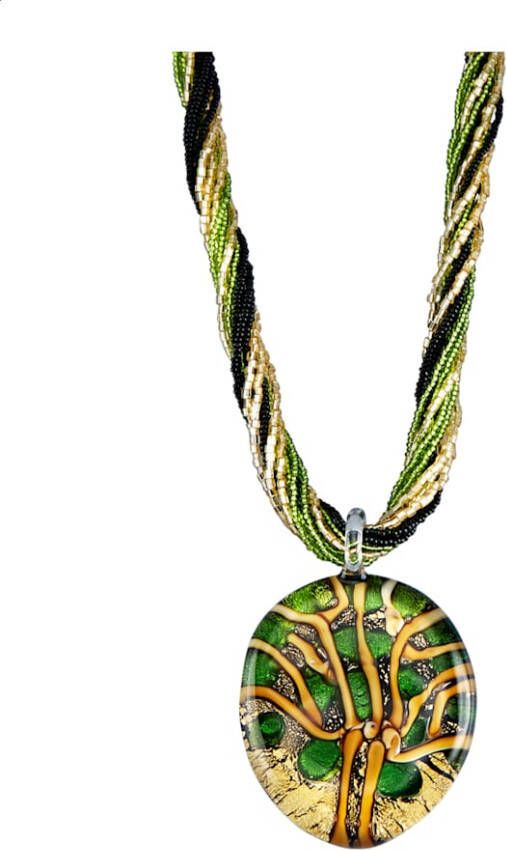 KLiNGEL Hanger met ketting van Muranoglas, van echt zilver Multicolor
